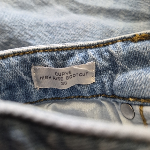 Pacsun Women's Curve High Rise Bootcut Ripped Jeans - Picture 3 of 9